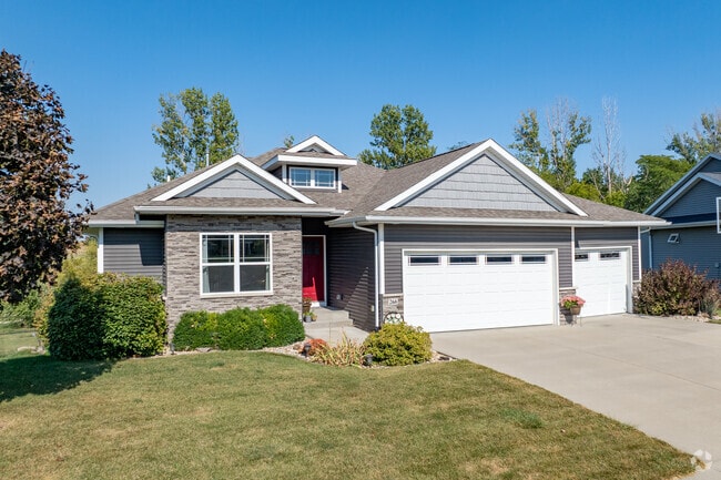 Contemporary ranch-style homes are common throughout Windsor Ridge.