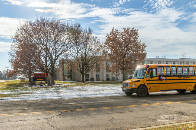 Huntley Middle School in Dekalb busses are leaving to drop children off at home.