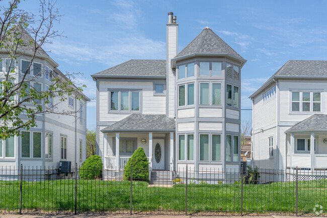Columbus Square has a small section with new Victorian style homes.