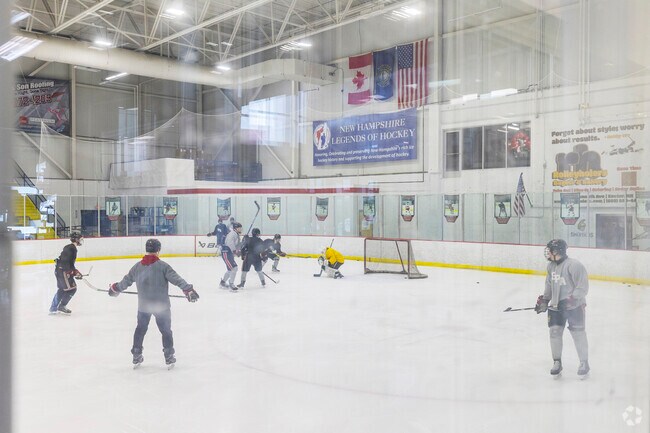 Fast-paced action on the ice at The Rink at Exeter, where skaters glide, shots fly, and the game comes alive.