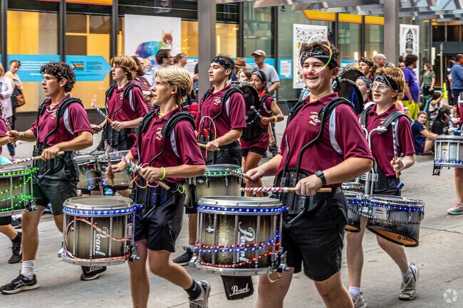 Lakeville South High School entertained attendees at the Torchlight Parade.