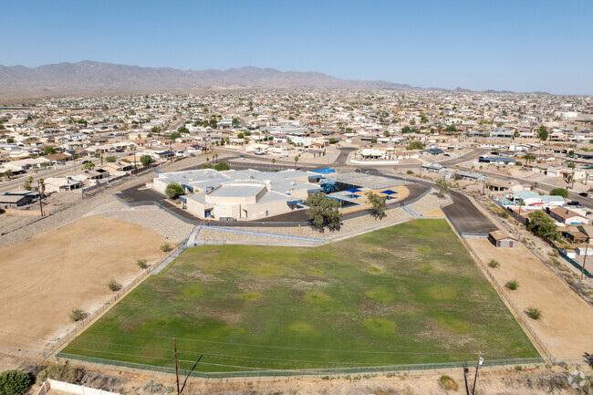 Nautilus Elementary offers a sprawling campus when viewed from above.