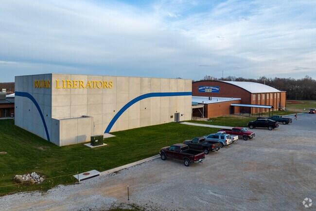 A recently constructed FEMA gym is now located on the Bolivar Middle School campus.