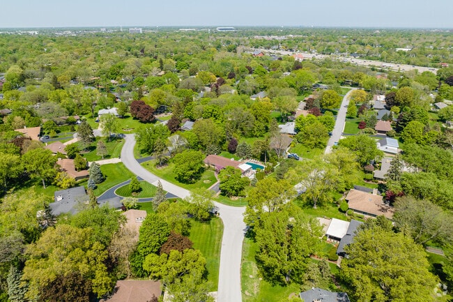 Homes in Creekside sit quietly among the winding roads and lush greenery.