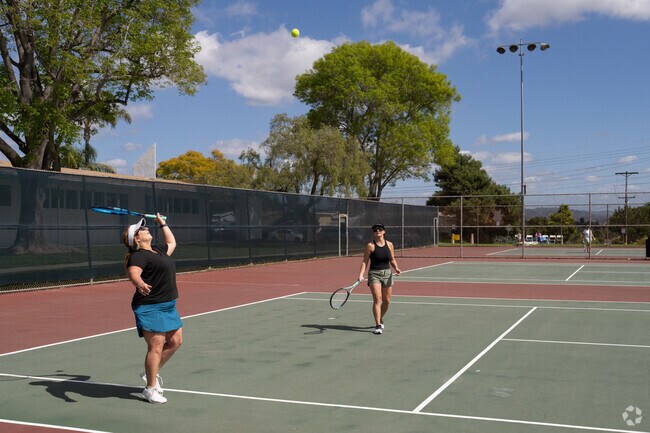 John Landis Park has tennis courts for locals to play pick up games in Tri-City.