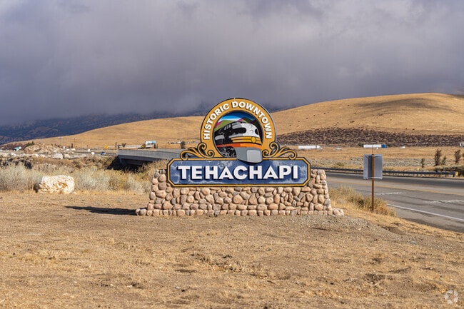 A beautiful new sign welcomes visitors to Tehachapi.