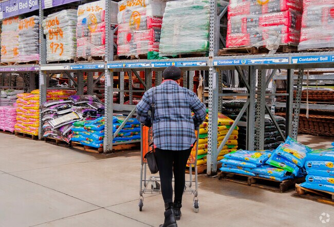 Get your lawn supplies at one of the nearby retail options.