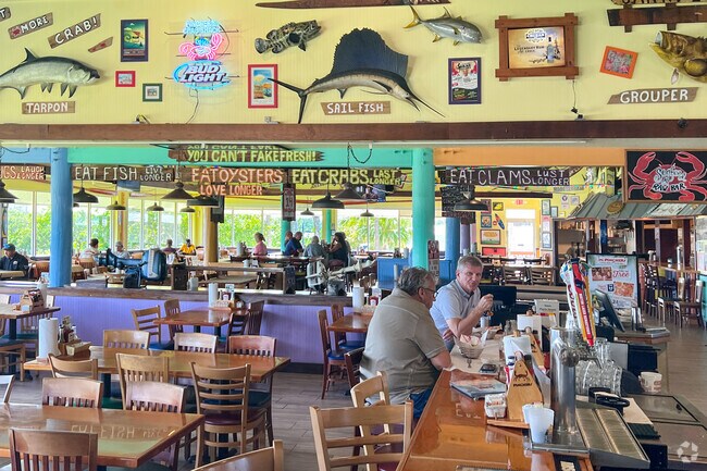 The inside of Pincher's Restaurant in San Carlos has a colorful nautical theme and great food.