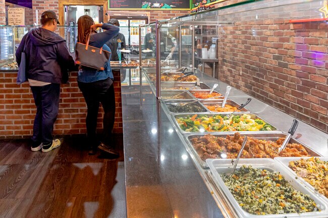 Gold Star Jerk & Seafood Center specializes in serving a variety of jerk and seafood dishes.