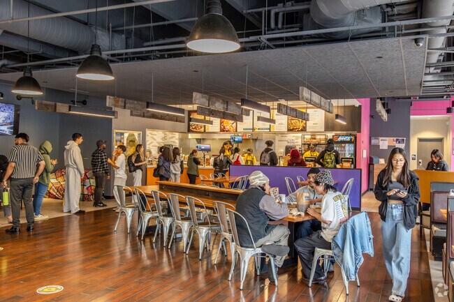 Discover QDOBA Mexican Eats, a vibrant gem in Downtown Newark, where you can savor bold and unique Mexican flavors in a lively atmosphere.