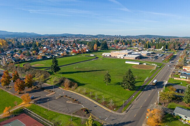 A sweeping view of the Dallas neighborhood surrounding LaCreole Middle School.