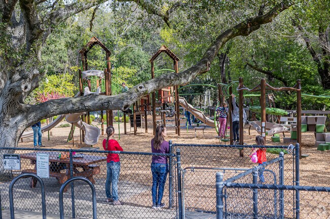 Childhood laughter echoes through the Marinwood Playground next to Lucas Valley.