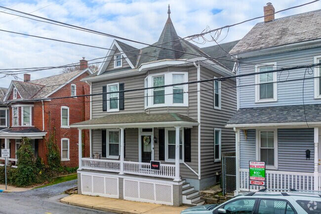 Queen Anne–style homes are scattered throughout the residential streets of Lititz.