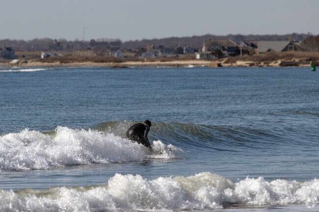 Surfing at Westport Town Beach is a modest but still exhilarating affair.