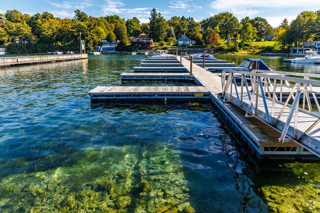 Boat and swim in the crystal clear waters at Cedar Point State Park near Watertown.