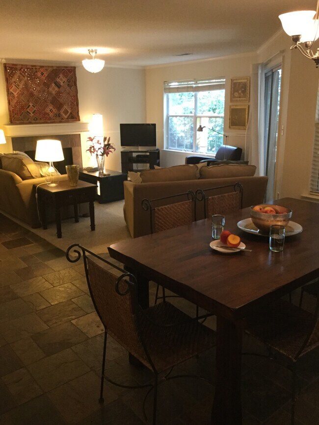 Brightly lit Living Room Dining Roo