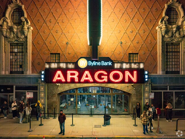 The BylineBank Aragon Ballroom is a landmark music venue in Chicagos Sheridan Park.