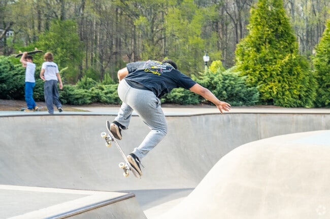 You'll find skaters doing tricks at the Swift-Cantrell Park.