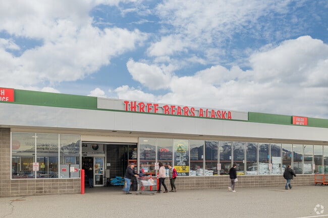 The closest grocery store to Farm Loop is Three Bears Alaska on E Palmer Wasilla Hwy and Trunk Rd.