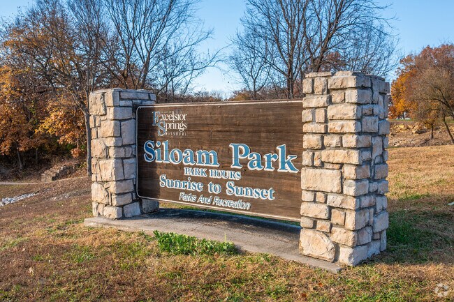 Fishing River, a source of sustenance tended by indigenous people for millennia wraps around the Siloam Park in Excelsior Springs.