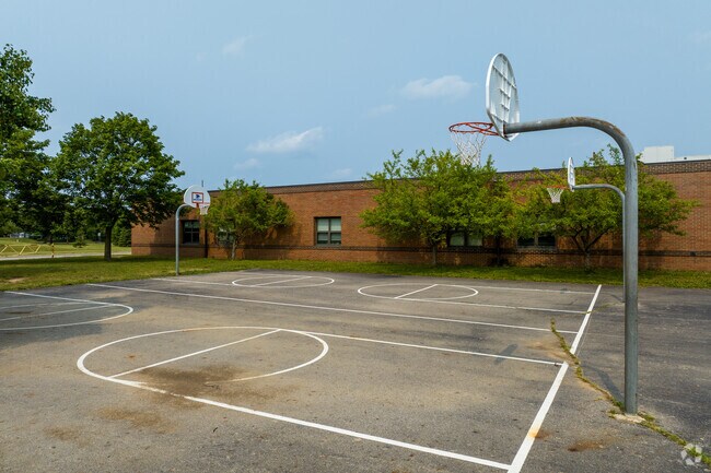 Basketball hoops are also on site at Hilliard Tharp Sixth Grade Elementary School.