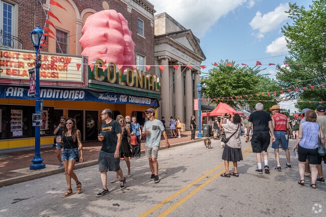 The epicenter of the annual Blobfest celebration is the Colonial Theater on Bridge Street in Phoenixville.