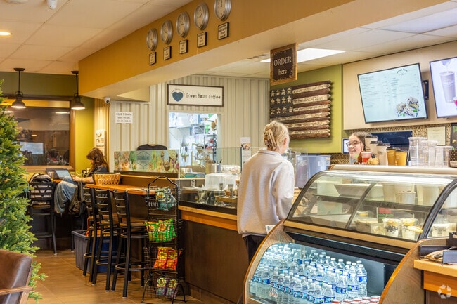 Start your day with a large coffee at Green Beans Coffee near Mission park.