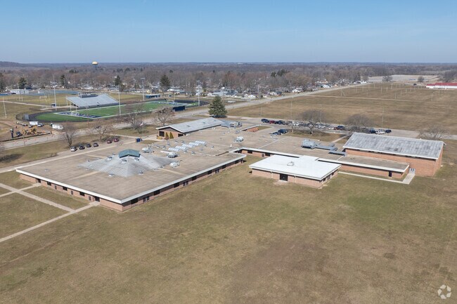Ring Lardner Middle School sits on a large plot of land with plenty of room for outdoor activities.