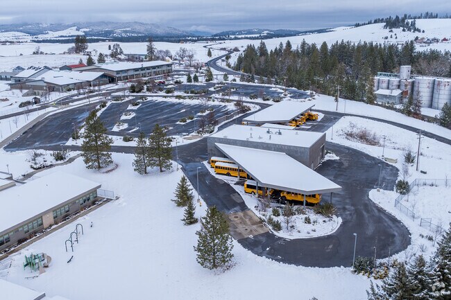 Freeman Middle School sits next to the local bus depot.