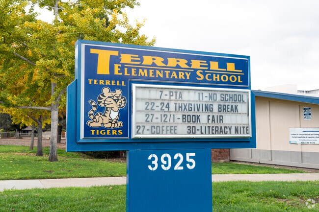 The signage of Terrell Elementary School in San Jose, California.