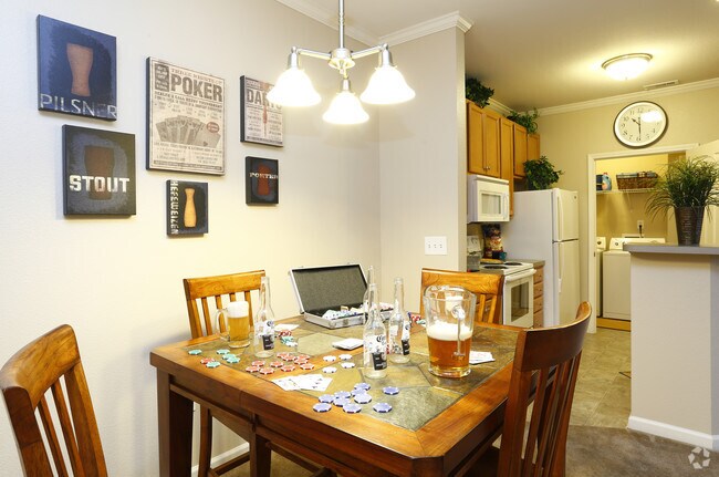 Dining Room with View of Kitchen