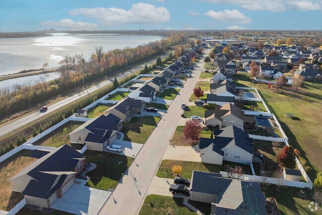 Many beautiful new homes were built close to Horseshoe Lake in Pontoon Beach, IL.