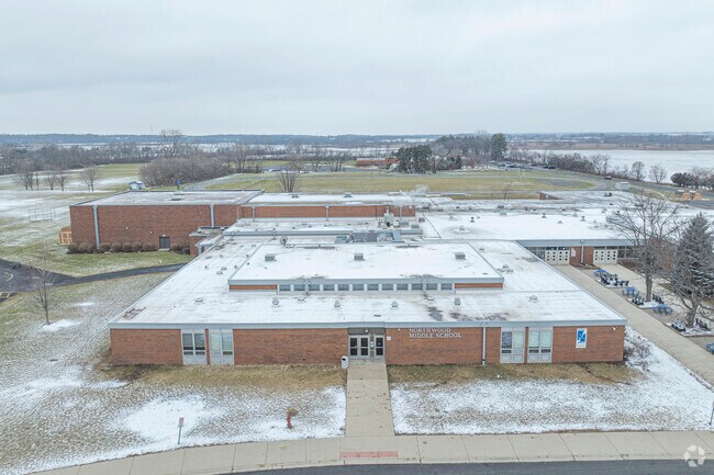 The entrance to Mary Endres Elementary School welcomes all through its doors.
