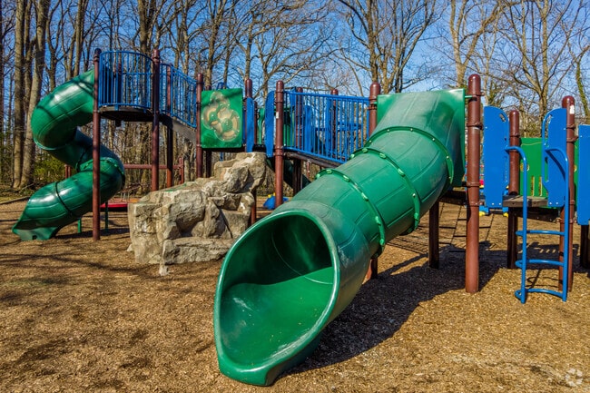 The Ayrlawn Park playground in Wyngate features multiple slides and climbing structures.