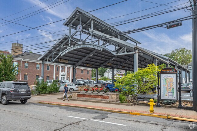 Morgantown Market Place is a multi-functional, solar-paneled pavilion in downtown Morgantown.