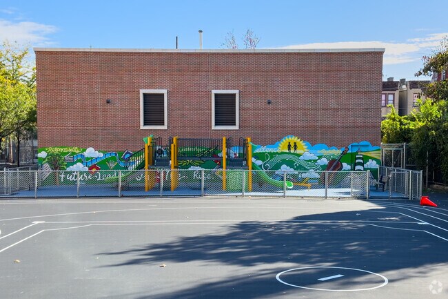 Active play awaits students at P.S. 74 Future Leaders Elementary School.