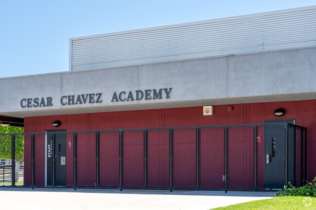 Entrance to Cesar Chavez Academy in the city of Corona.