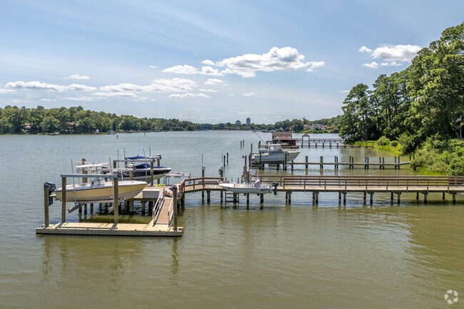 Find homes with docks and boats along the waterfront in Witchduck.