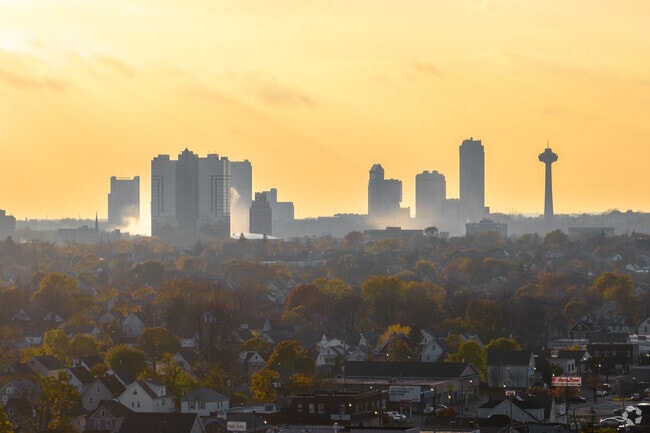 The East Side skyline is beautiful at dusk.