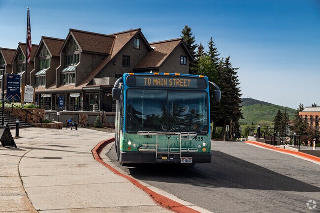 Public transportation takes people around Park City near the Colony at White Pine Canyon.
