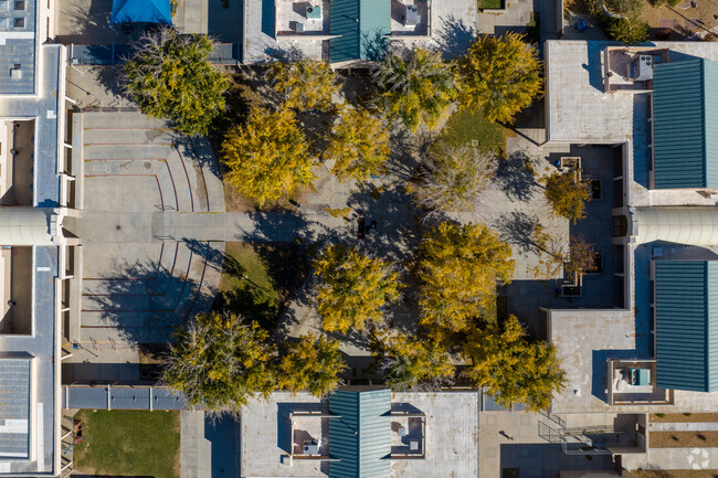 The Phoenix Academy offers a sprawling campus when viewed from above.