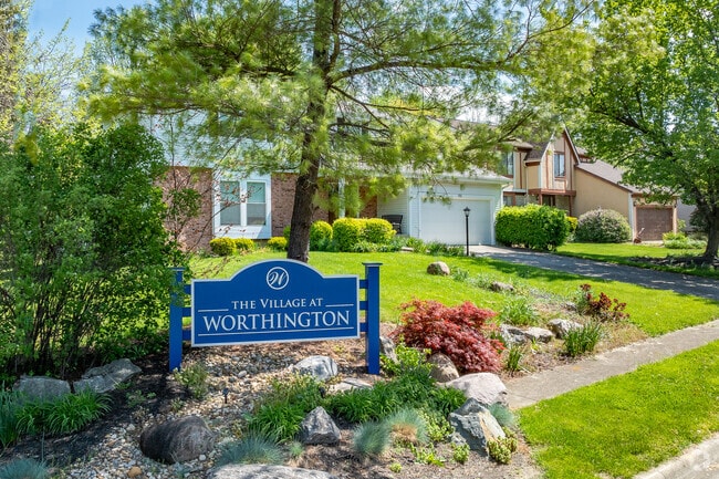 One of the entrances to the Village at Worthington neighborhood is located off Flint Road.