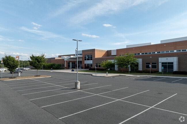 The Heritage high School parking lot.
