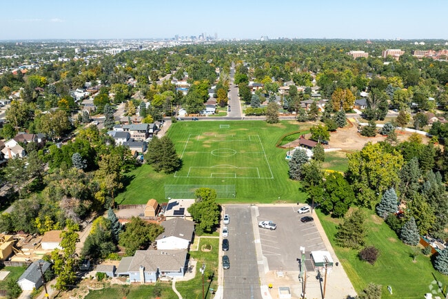 Bates-Logan Park is at the center of the neighborhood.