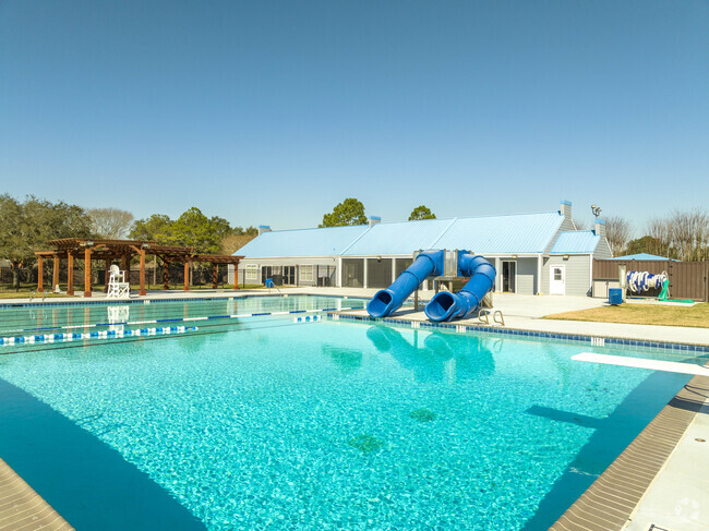 The Teal Run GMA Clubhouse features a large pool for residents to access.