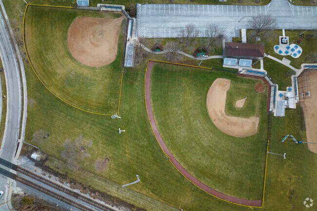 Veterans Park baseball fields.