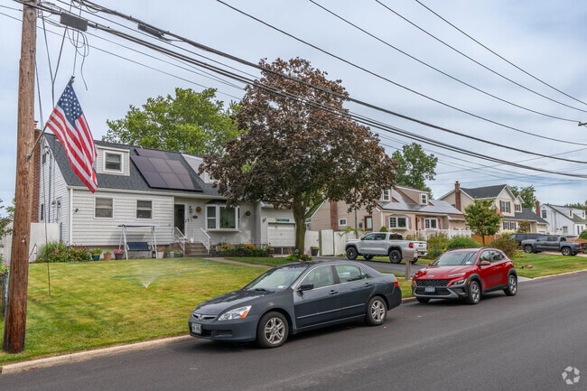Residential blocks shape the heart of Islip Terrace.