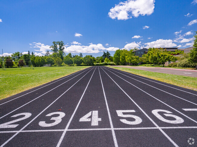 Students can train on the athletic track at Claggett Creek Middle School in Keizer, OR.