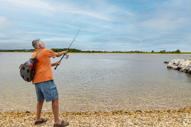 West Meadow Beach is popular with its walking path, fishing, and beach playground.