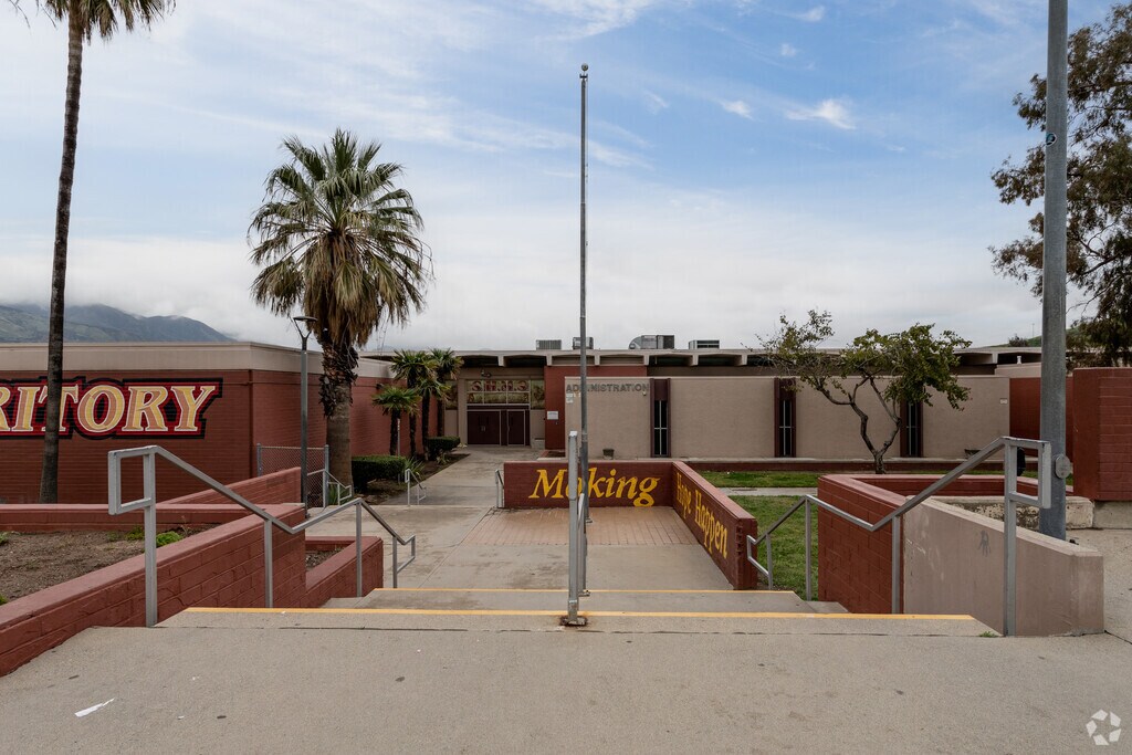 The main entrance of Shandin Hills Middle School in Shandin Hills.